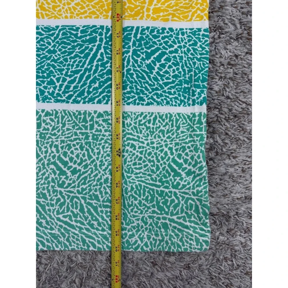Nike Air Jordan Men's XXL Elephant Print Polo Shirt White Yellow Teal Jumpman